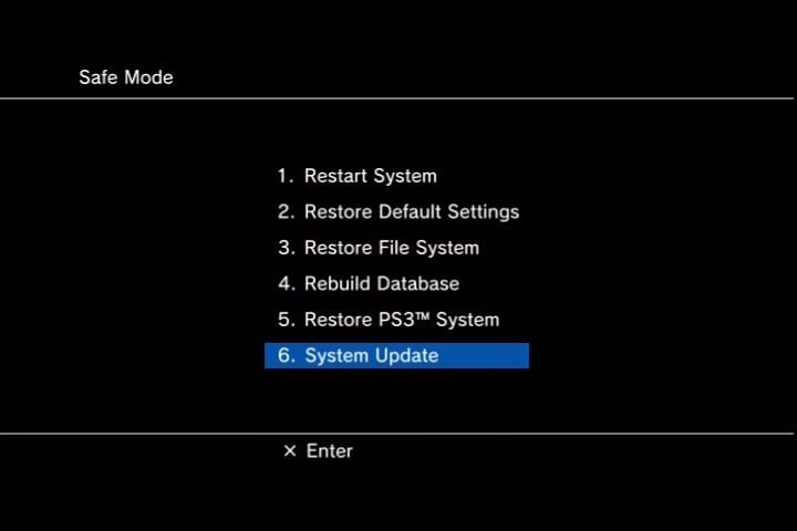 ps4 güvenli mod