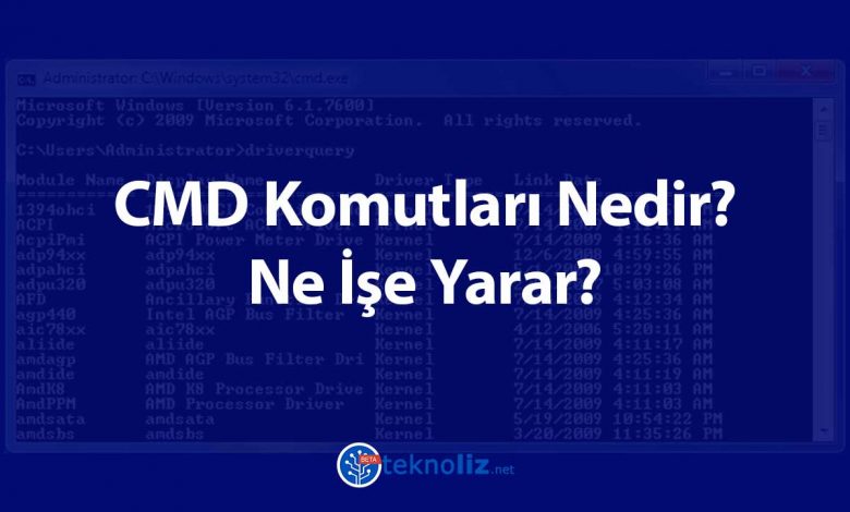 cmd komutları