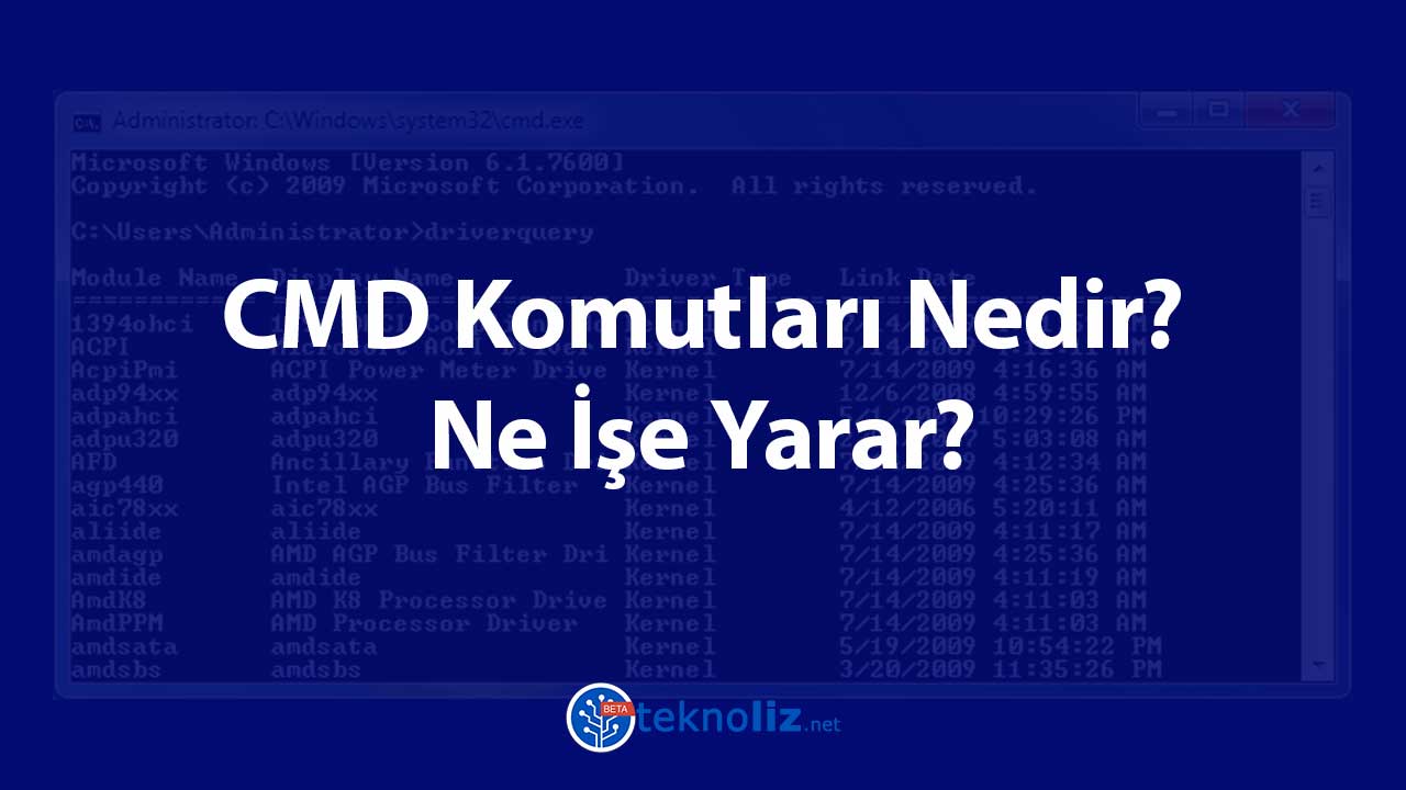 cmd komutları