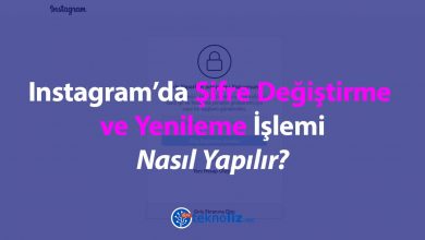 instagram şifre yenileme