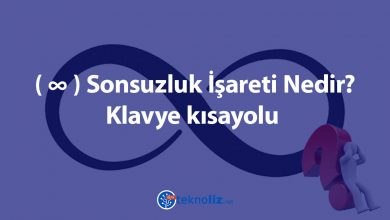 sonsuzluk işareti
